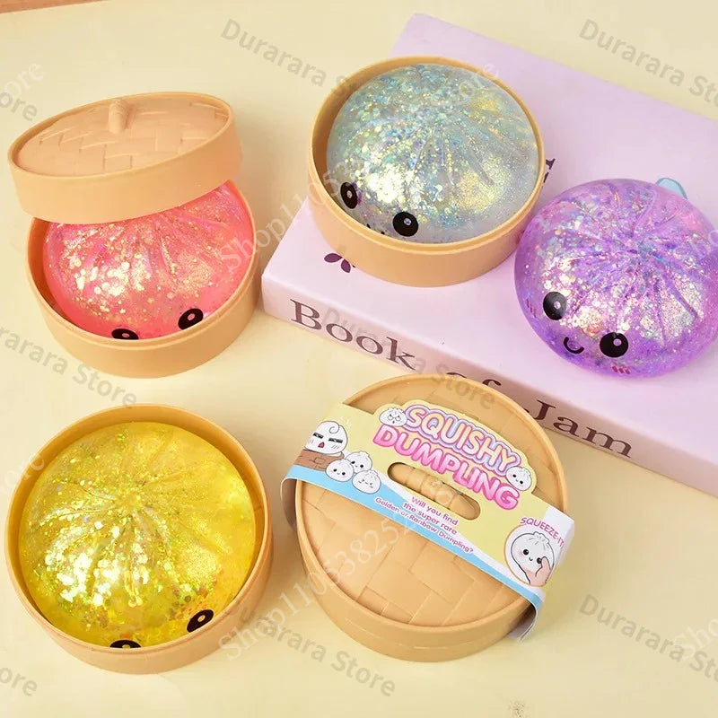 Mystery Glitter Dumpling Squishies