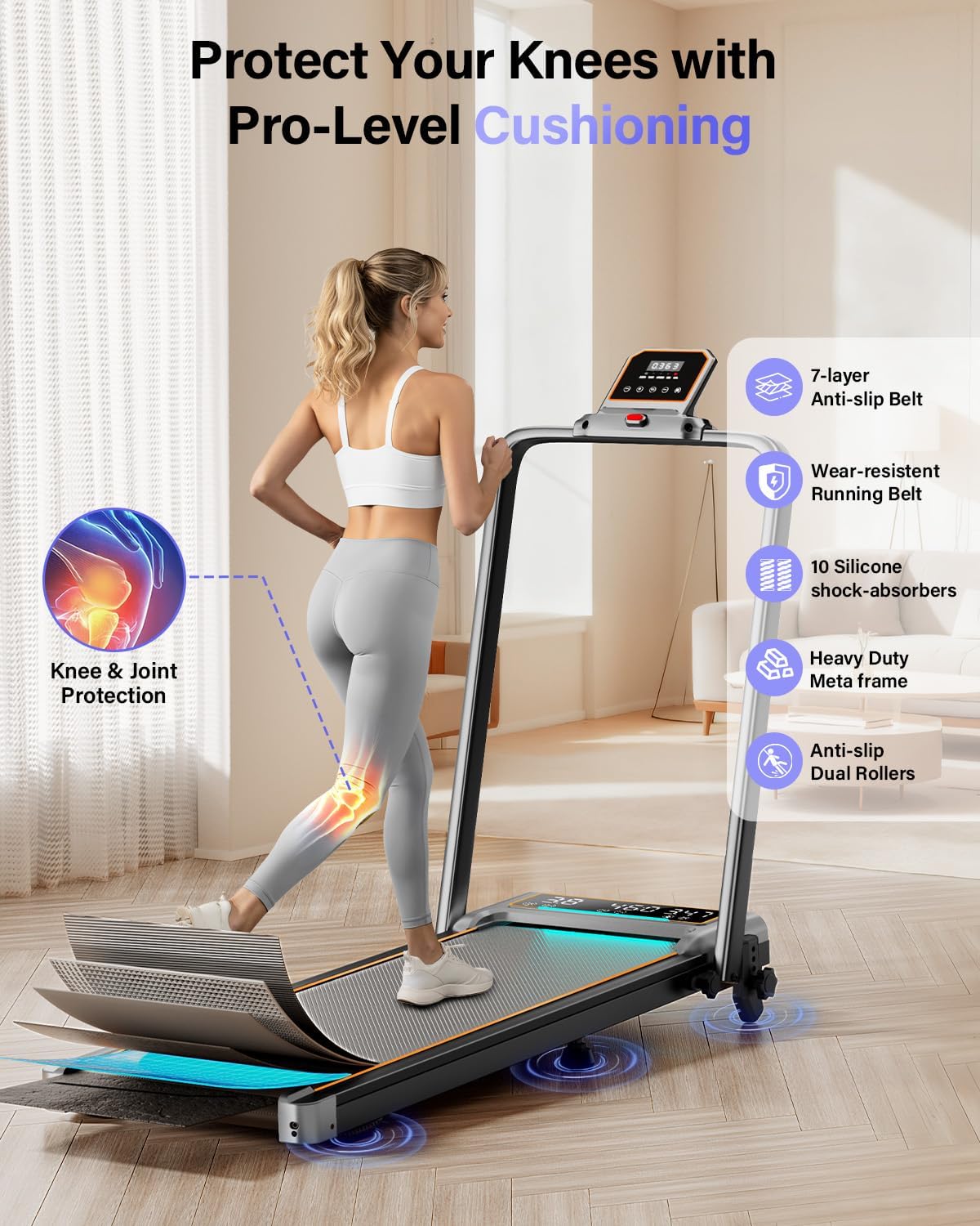 Foldable Home Walking Treadmill