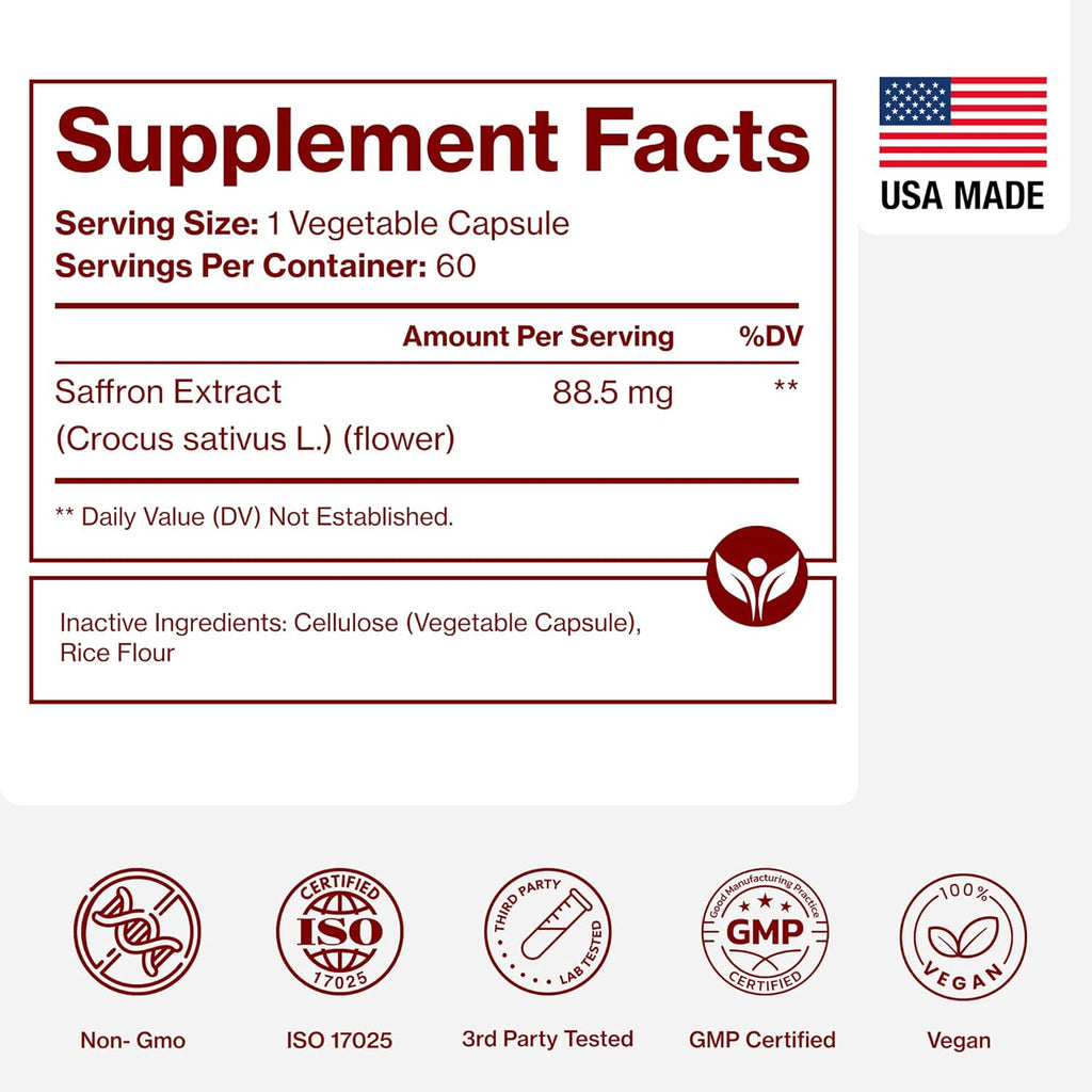 Pure Saffron Mood & Memory Capsules