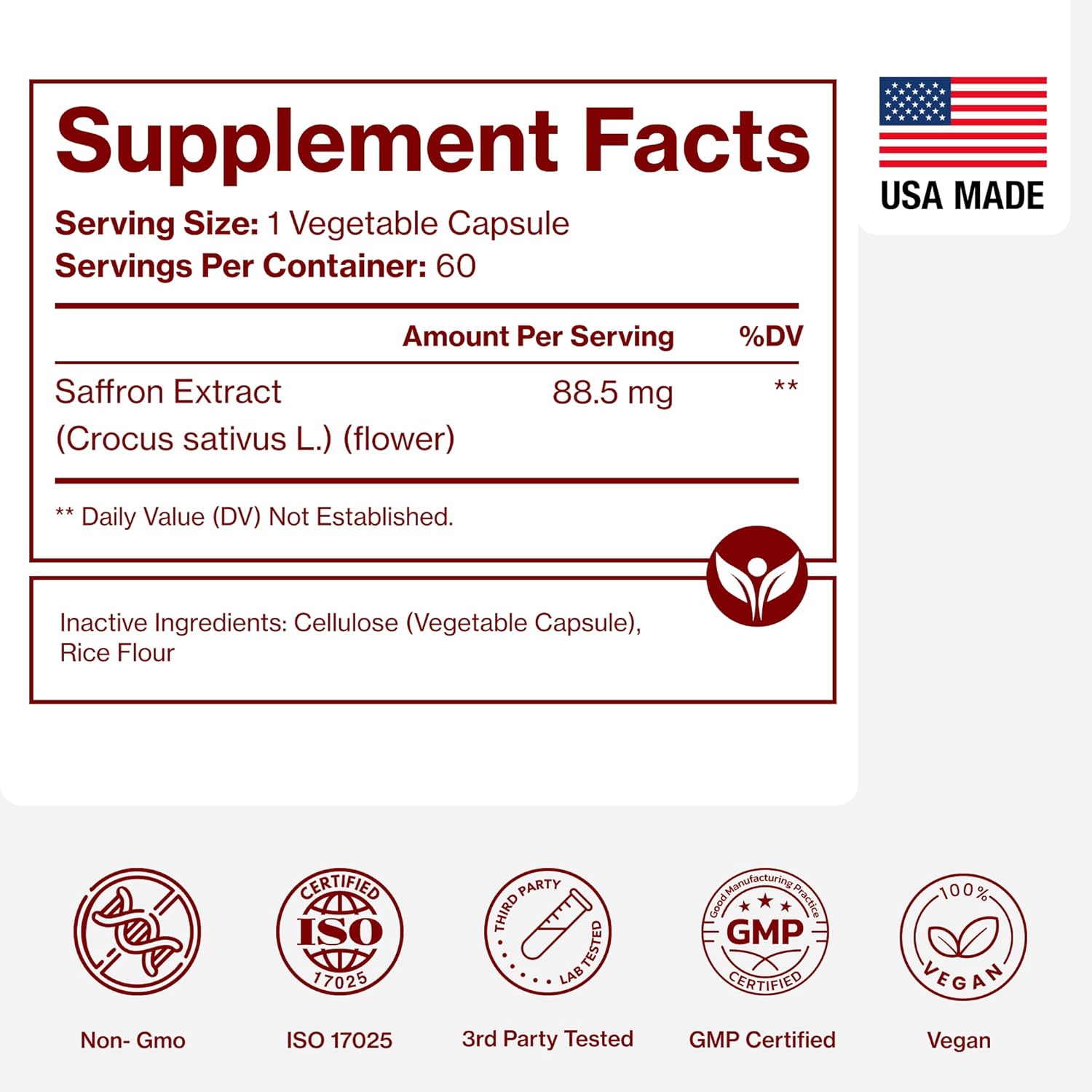 Pure Saffron Mood & Memory Capsules