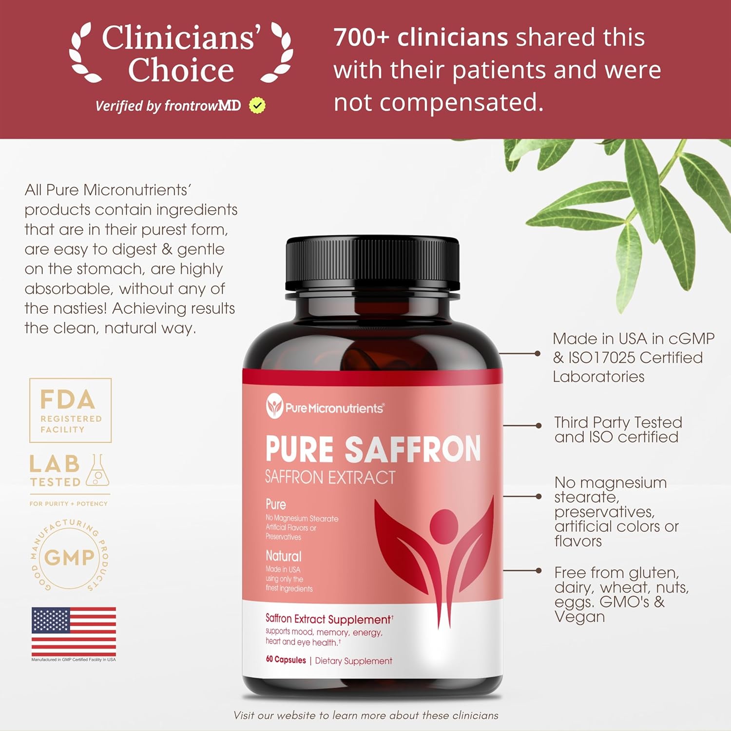 Pure Saffron Mood & Memory Capsules