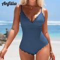 Stylish Scalloped One-Piece Swimsuit